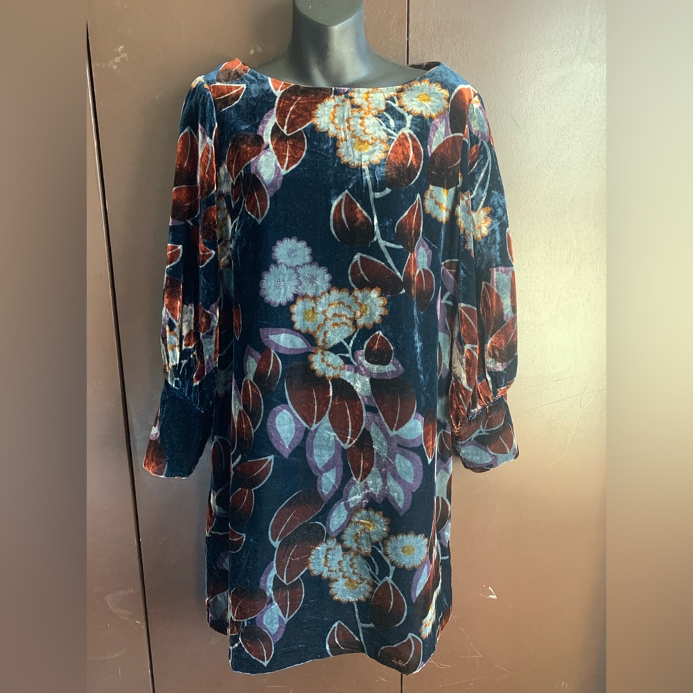 NWT Ann Taylor Petite Velvet Puff Sleeve Dress